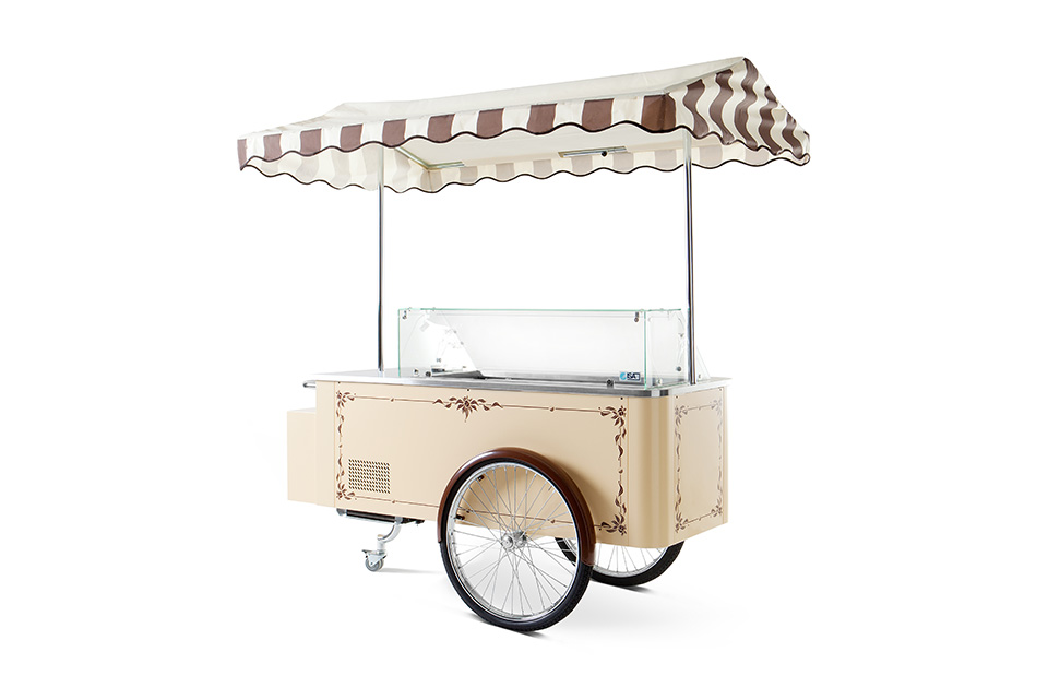 The ISA cart is an authentic tribute to the ice cream carts of long ago. 